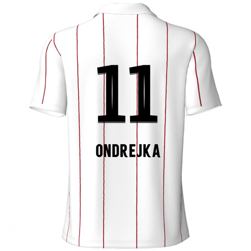 Kinder Jacob Ondrejka #11 Weiß Schwarz Auswärtstrikot Trikot 2024/25 T-Shirt Österreich