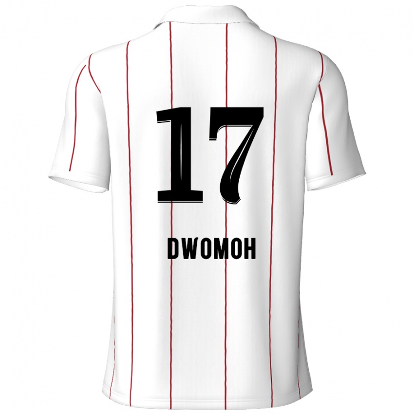 Kinder Pierre Dwomoh #17 Weiß Schwarz Auswärtstrikot Trikot 2024/25 T-Shirt Österreich