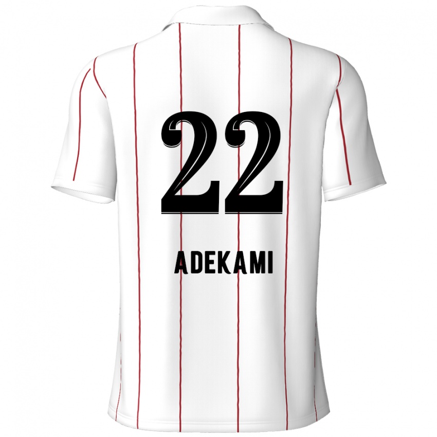 Kinder Farouck Adekami #22 Weiß Schwarz Auswärtstrikot Trikot 2024/25 T-Shirt Österreich