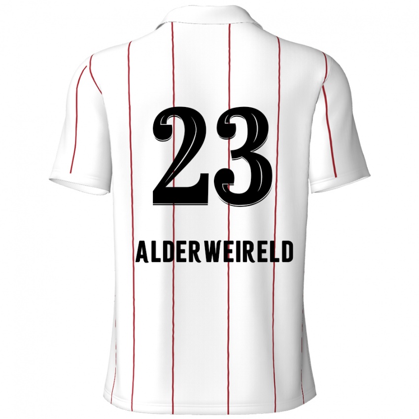 Kinder Toby Alderweireld #23 Weiß Schwarz Auswärtstrikot Trikot 2024/25 T-Shirt Österreich