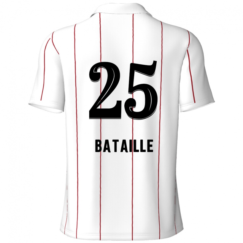 Kinder Jelle Bataille #25 Weiß Schwarz Auswärtstrikot Trikot 2024/25 T-Shirt Österreich