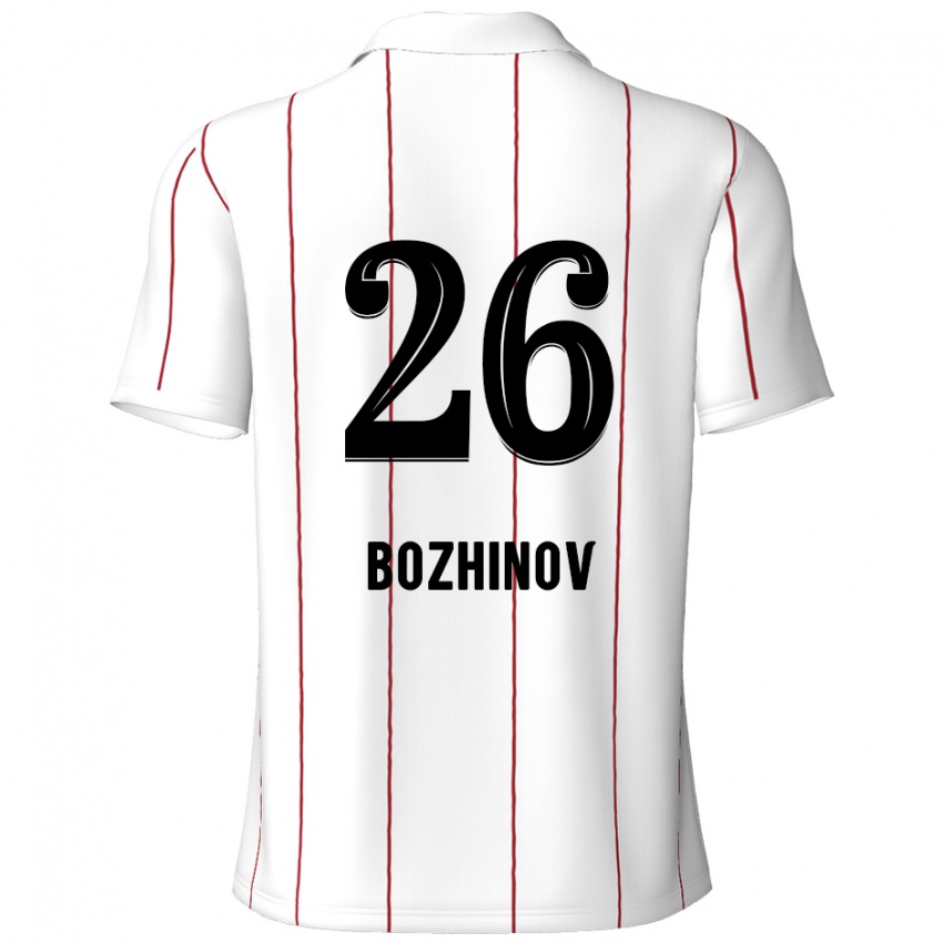 Kinder Rosen Bozhinov #26 Weiß Schwarz Auswärtstrikot Trikot 2024/25 T-Shirt Österreich