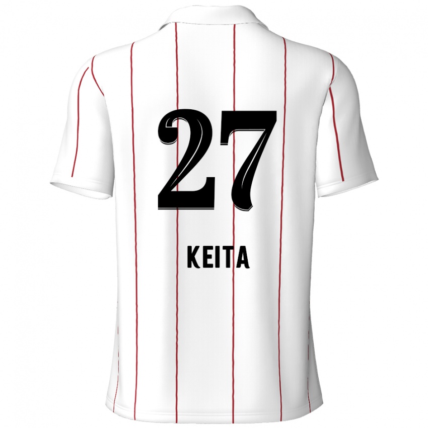 Kinder Mandela Keita #27 Weiß Schwarz Auswärtstrikot Trikot 2024/25 T-Shirt Österreich