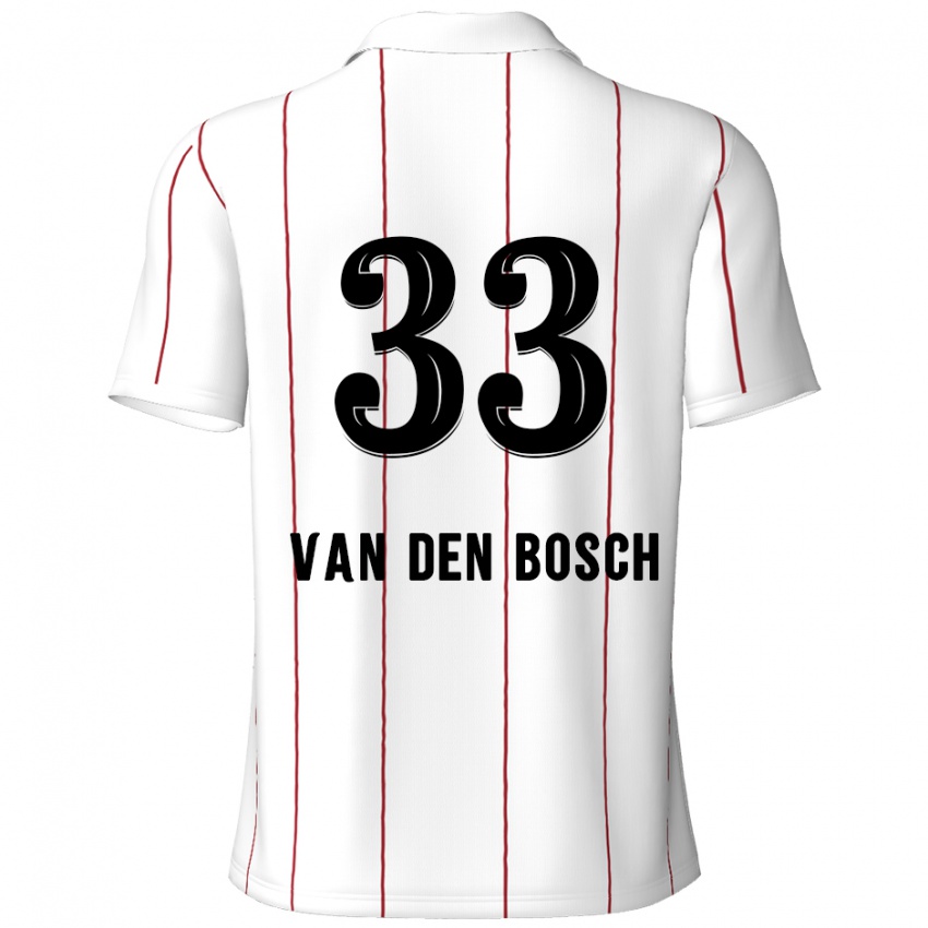 Kinder Zeno Van Den Bosch #33 Weiß Schwarz Auswärtstrikot Trikot 2024/25 T-Shirt Österreich