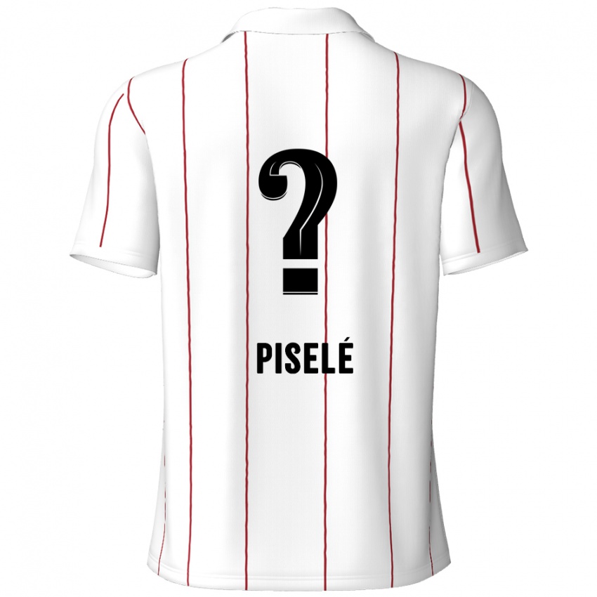 Kinder Lowie Piselé #0 Weiß Schwarz Auswärtstrikot Trikot 2024/25 T-Shirt Österreich