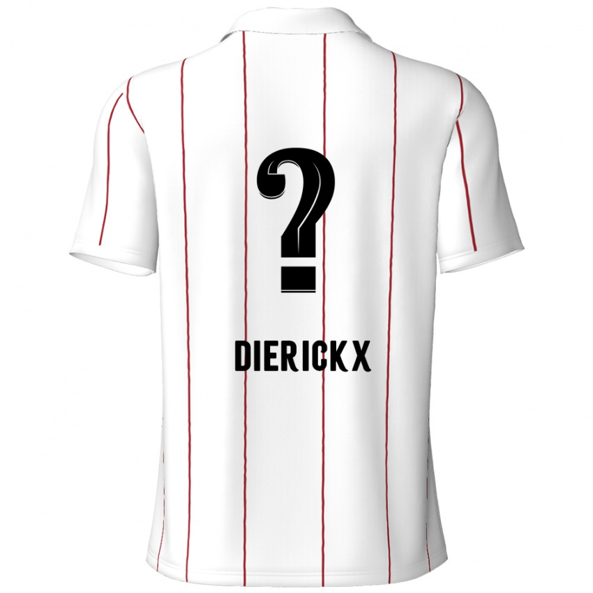 Kinder Xander Dierickx #0 Weiß Schwarz Auswärtstrikot Trikot 2024/25 T-Shirt Österreich