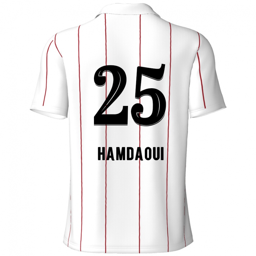 Kinder Youssef Hamdaoui #25 Weiß Schwarz Auswärtstrikot Trikot 2024/25 T-Shirt Österreich