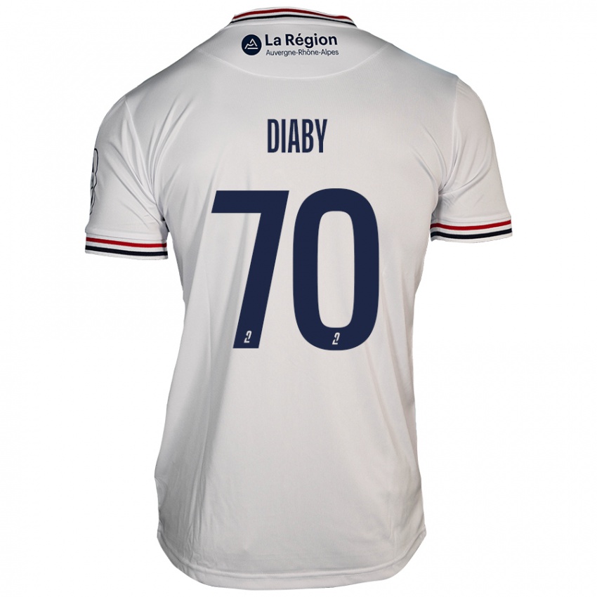 Kinder Yadaly Diaby #70 Weiß Auswärtstrikot Trikot 2024/25 T-Shirt Österreich