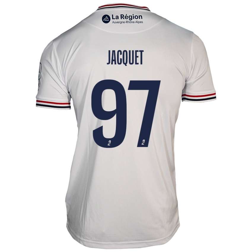 Kinder Jérémy Jacquet #97 Weiß Auswärtstrikot Trikot 2024/25 T-Shirt Österreich