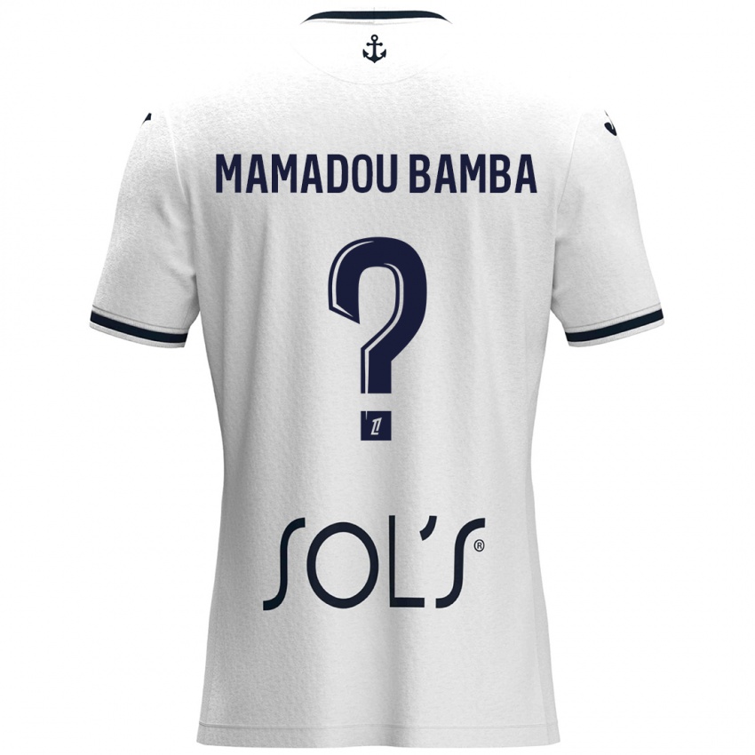 Kinder Ben Mamadou Bamba #0 Weiß Dunkelblau Auswärtstrikot Trikot 2024/25 T-Shirt Österreich