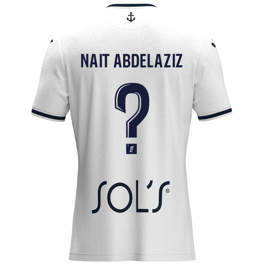 Kinder Elias Naït Abdelaziz #0 Weiß Dunkelblau Auswärtstrikot Trikot 2024/25 T-Shirt Österreich