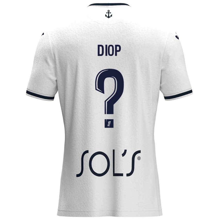 Kinder Doro Diop #0 Weiß Dunkelblau Auswärtstrikot Trikot 2024/25 T-Shirt Österreich