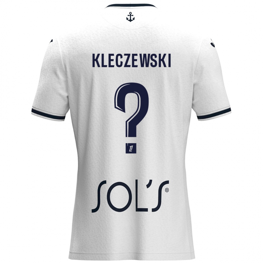 Kinder Louise Kleczewski #0 Weiß Dunkelblau Auswärtstrikot Trikot 2024/25 T-Shirt Österreich