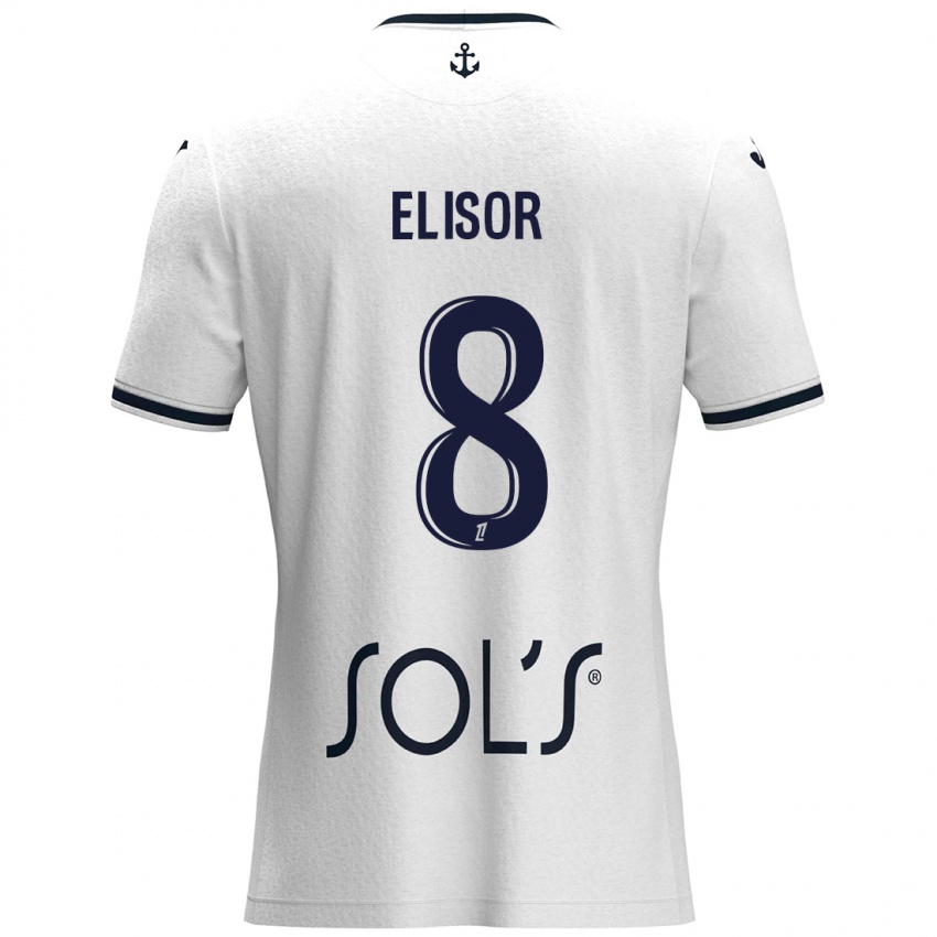 Kinder Salomé Elisor #8 Weiß Dunkelblau Auswärtstrikot Trikot 2024/25 T-Shirt Österreich