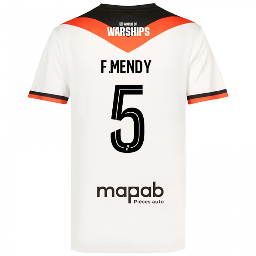 Kinder Formose Mendy #5 Weiß Auswärtstrikot Trikot 2024/25 T-Shirt Österreich