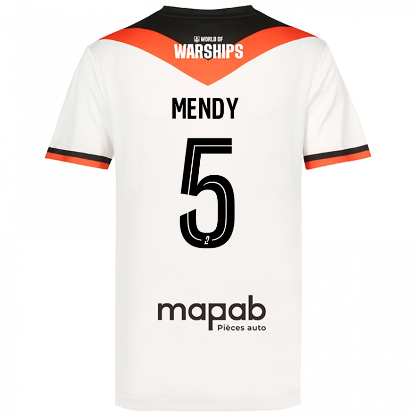 Kinder Benjamin Mendy #5 Weiß Auswärtstrikot Trikot 2024/25 T-Shirt Österreich