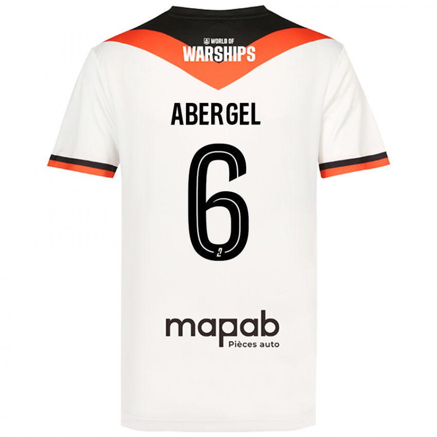 Kinder Laurent Abergel #6 Weiß Auswärtstrikot Trikot 2024/25 T-Shirt Österreich