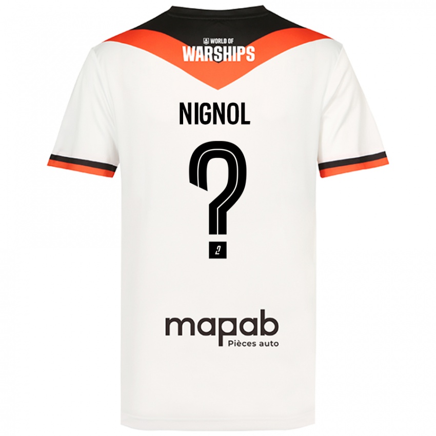 Kinder Vincent Nignol #0 Weiß Auswärtstrikot Trikot 2024/25 T-Shirt Österreich