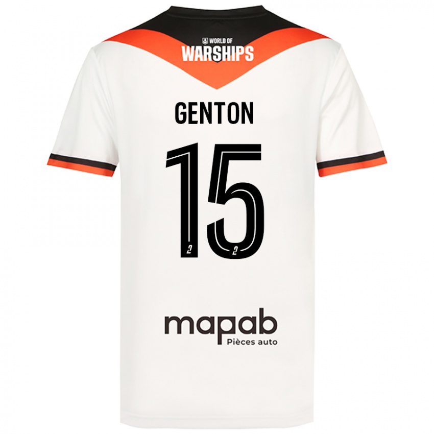 Kinder Enzo Genton #15 Weiß Auswärtstrikot Trikot 2024/25 T-Shirt Österreich