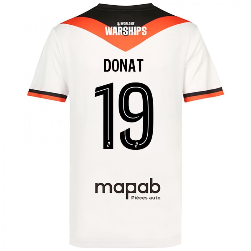 Kinder Noa Donat #19 Weiß Auswärtstrikot Trikot 2024/25 T-Shirt Österreich