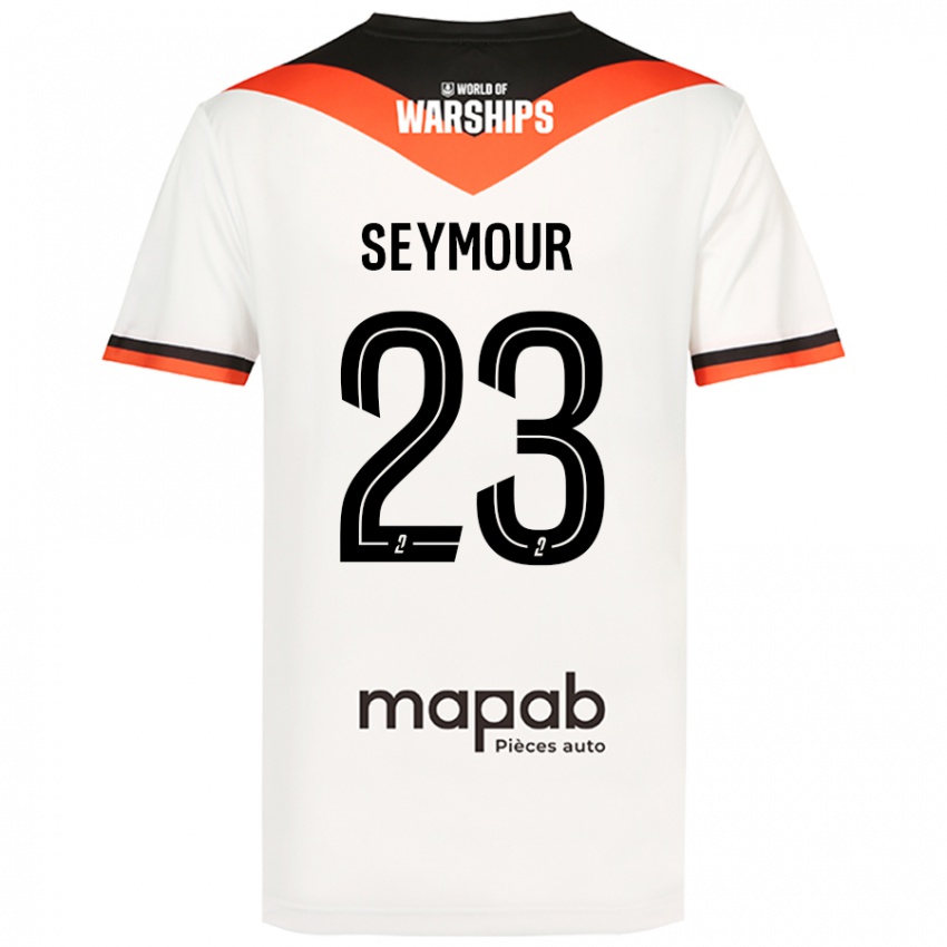 Kinder Brice Seymour #23 Weiß Auswärtstrikot Trikot 2024/25 T-Shirt Österreich