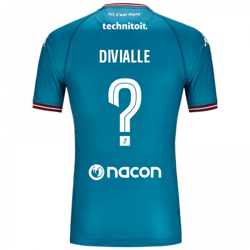 Kinder Charles Divialle #0 Blau Petrol Auswärtstrikot Trikot 2024/25 T-Shirt Österreich