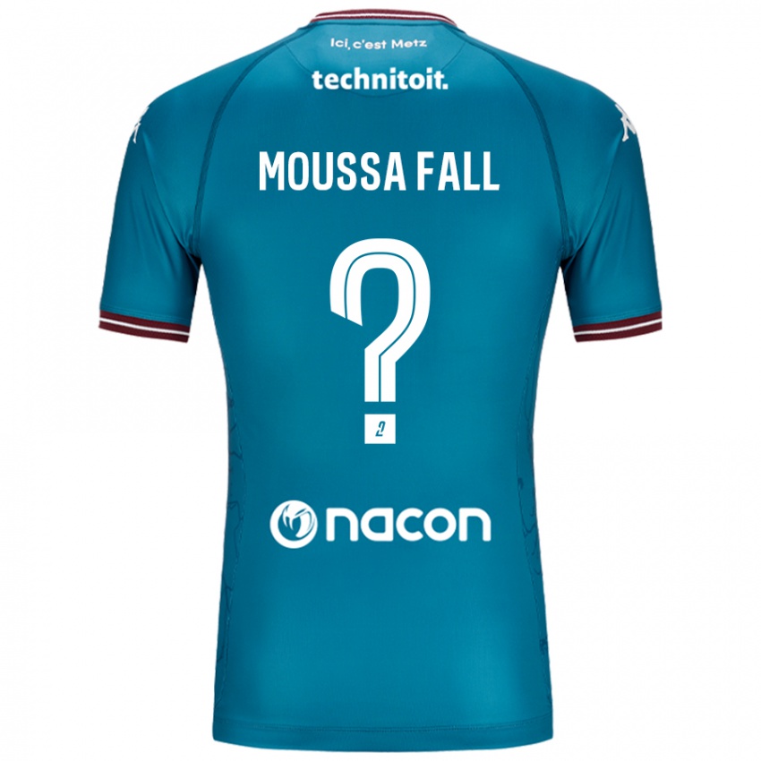 Kinder Pape Moussa Fall #0 Blau Petrol Auswärtstrikot Trikot 2024/25 T-Shirt Österreich