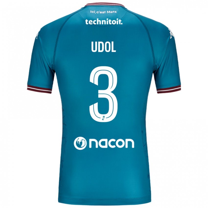 Kinder Matthieu Udol #3 Blau Petrol Auswärtstrikot Trikot 2024/25 T-Shirt Österreich