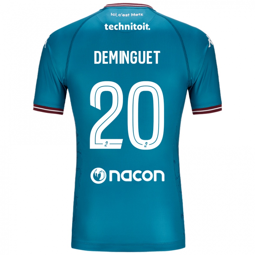 Kinder Jessy Deminguet #20 Blau Petrol Auswärtstrikot Trikot 2024/25 T-Shirt Österreich