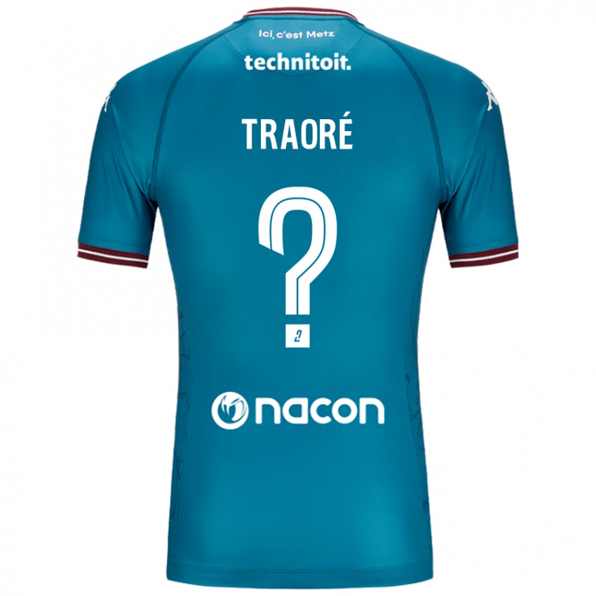 Kinder Badra Traoré #0 Blau Petrol Auswärtstrikot Trikot 2024/25 T-Shirt Österreich