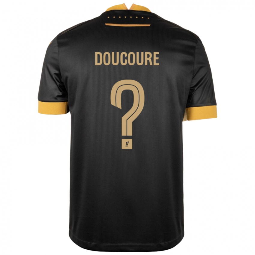 Kinder Sekou Doucoure #0 Schwarz Braun Auswärtstrikot Trikot 2024/25 T-Shirt Österreich