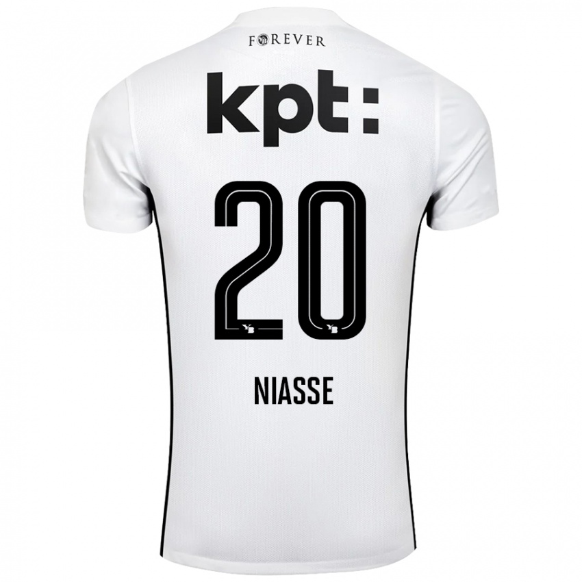 Kinder Cheikh Niasse #20 Weiß Schwarz Auswärtstrikot Trikot 2024/25 T-Shirt Österreich