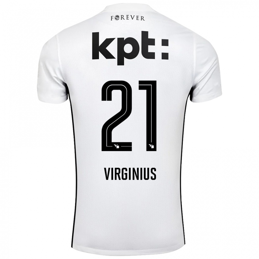 Kinder Alan Virginius #21 Weiß Schwarz Auswärtstrikot Trikot 2024/25 T-Shirt Österreich