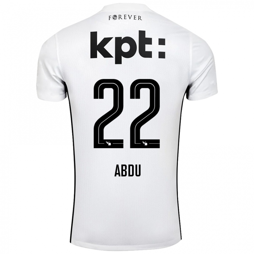 Kinder Abdu Conté #22 Weiß Schwarz Auswärtstrikot Trikot 2024/25 T-Shirt Österreich