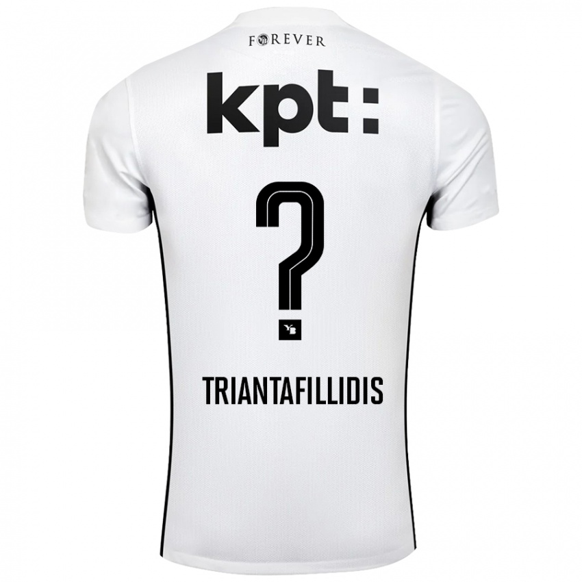 Kinder Nevin Triantafillidis #0 Weiß Schwarz Auswärtstrikot Trikot 2024/25 T-Shirt Österreich