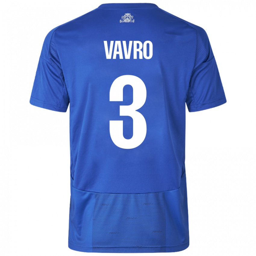 Kinder Denis Vavro #3 Weiß Blau Auswärtstrikot Trikot 2024/25 T-Shirt Österreich