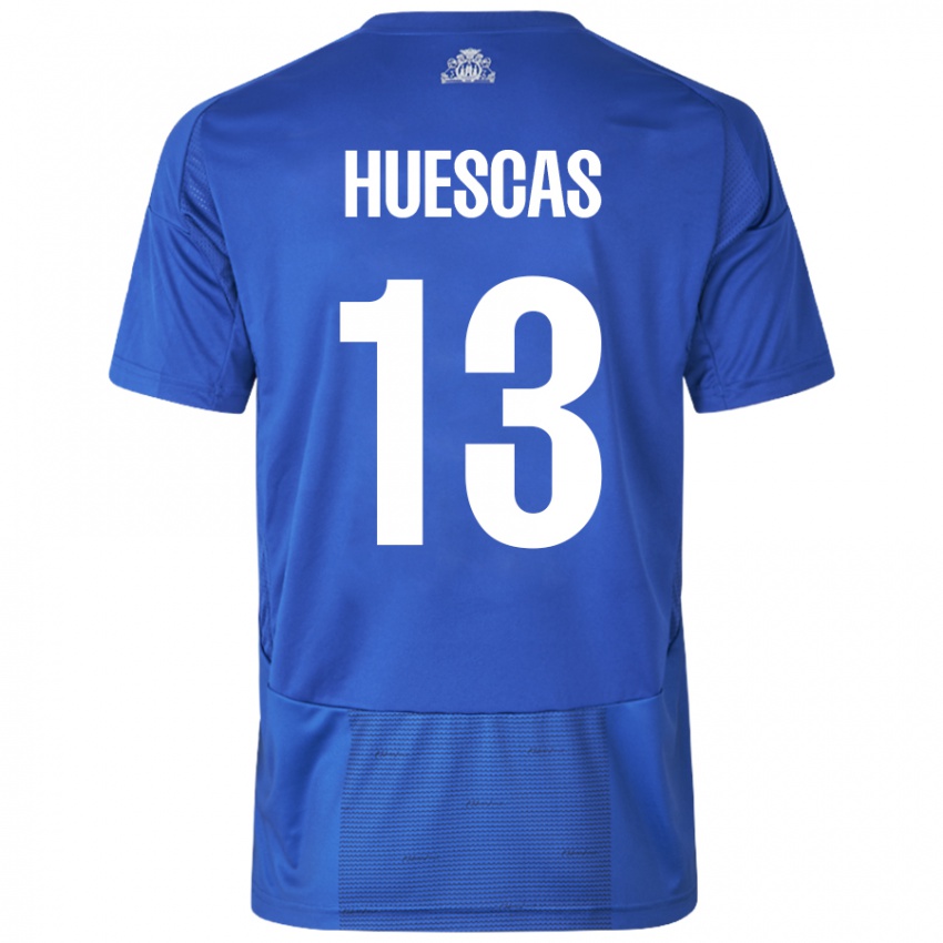 Kinder Rodrigo Huescas #13 Weiß Blau Auswärtstrikot Trikot 2024/25 T-Shirt Österreich