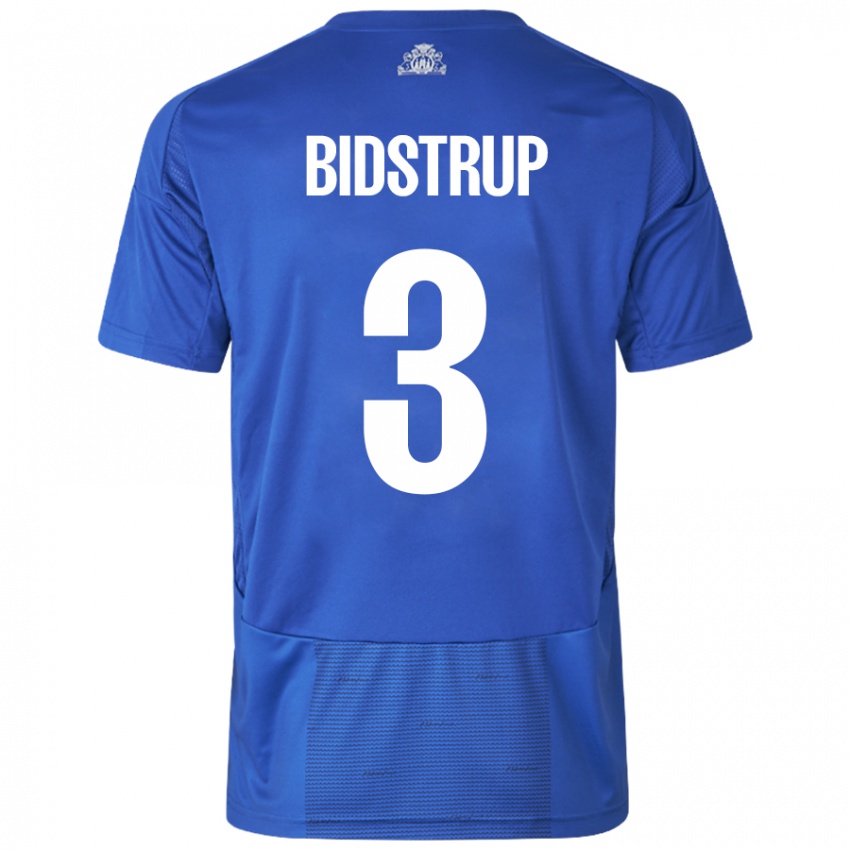 Kinder Hjalte Bidstrup #3 Weiß Blau Auswärtstrikot Trikot 2024/25 T-Shirt Österreich