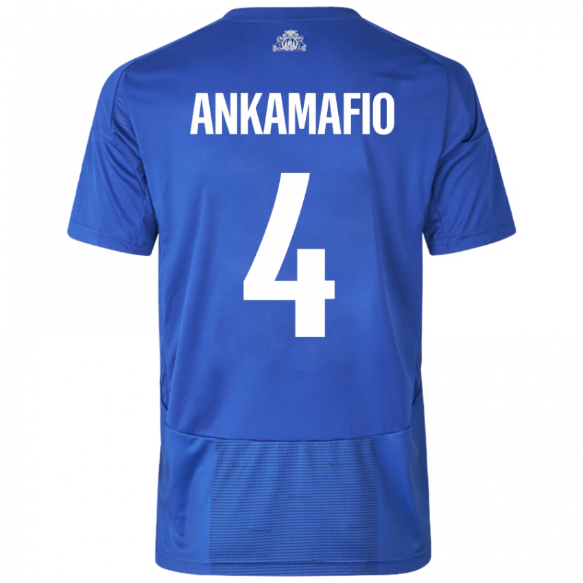 Kinder Graham Ankamafio #4 Weiß Blau Auswärtstrikot Trikot 2024/25 T-Shirt Österreich