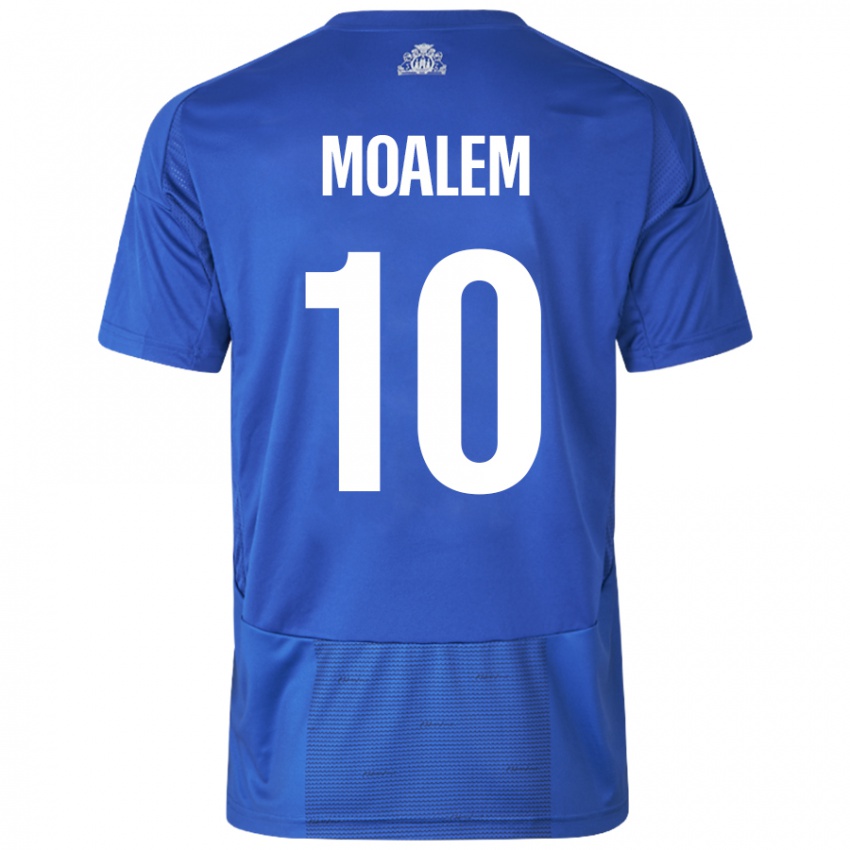 Kinder Jonathan Moalem #10 Weiß Blau Auswärtstrikot Trikot 2024/25 T-Shirt Österreich