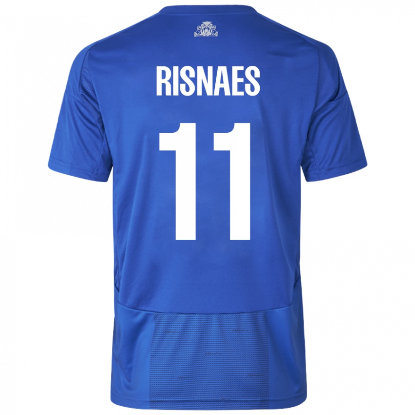 Kinder Roberto Risnaes #11 Weiß Blau Auswärtstrikot Trikot 2024/25 T-Shirt Österreich