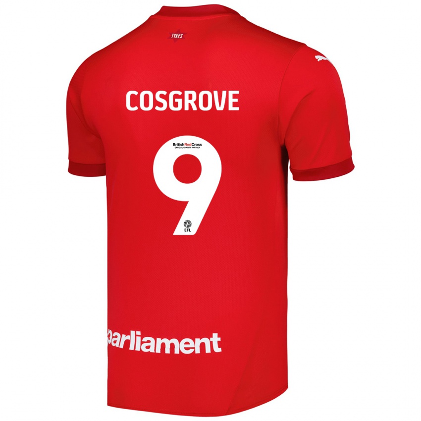 Herren Sam Cosgrove #9 Rot Heimtrikot Trikot 2024/25 T-Shirt Österreich