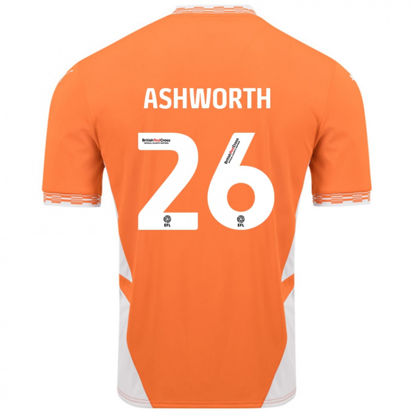 Herren Zac Ashworth #26 Orange Weiß Heimtrikot Trikot 2024/25 T-Shirt Österreich