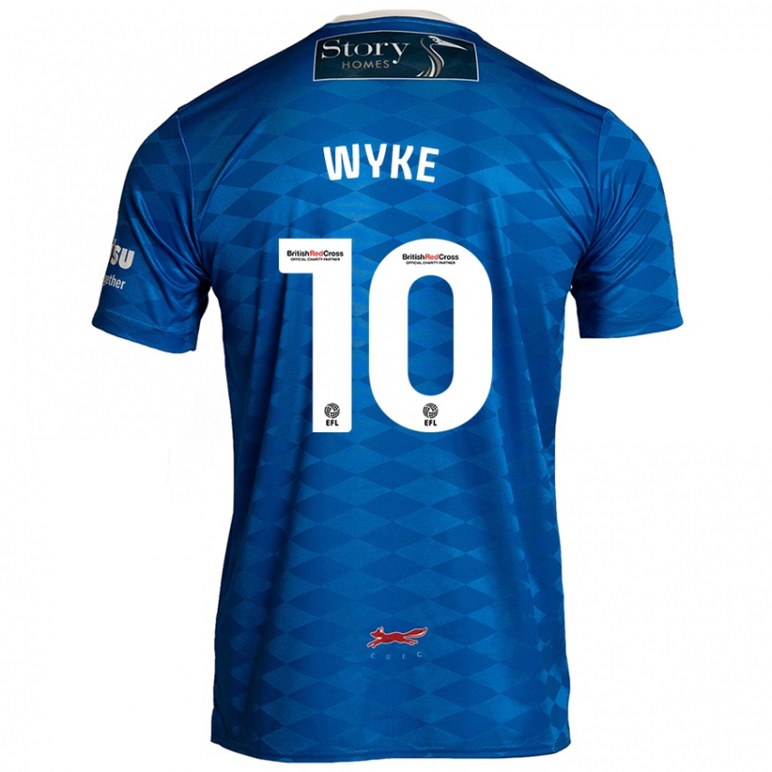 Herren Charlie Wyke #10 Blau Heimtrikot Trikot 2024/25 T-Shirt Österreich