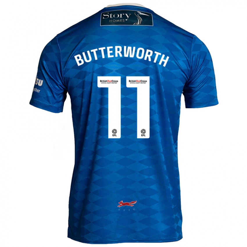 Herren Daniel Butterworth #11 Blau Heimtrikot Trikot 2024/25 T-Shirt Österreich