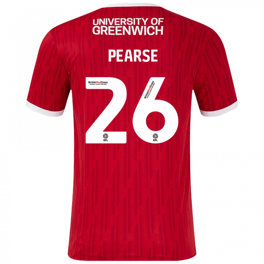 Herren Gracie Pearse #26 Rot Weiß Heimtrikot Trikot 2024/25 T-Shirt Österreich