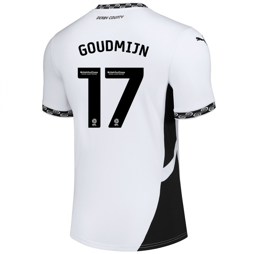 Herren Kenzo Goudmijn #17 Weiß Schwarz Heimtrikot Trikot 2024/25 T-Shirt Österreich