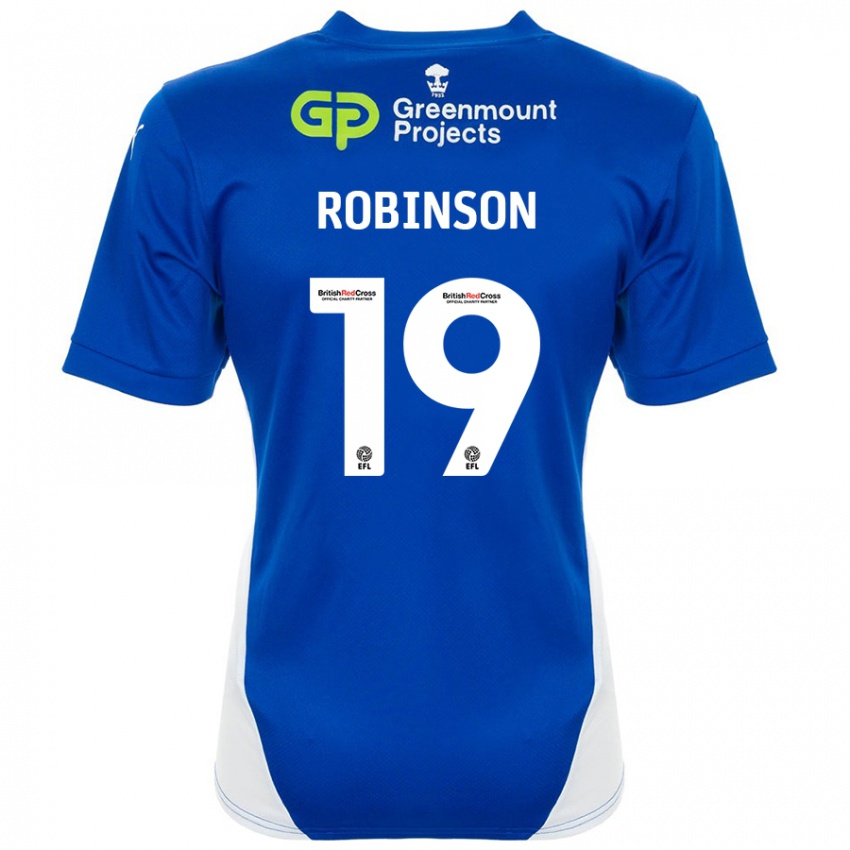 Herren Luke Robinson #19 Blau Weiß Heimtrikot Trikot 2024/25 T-Shirt Österreich