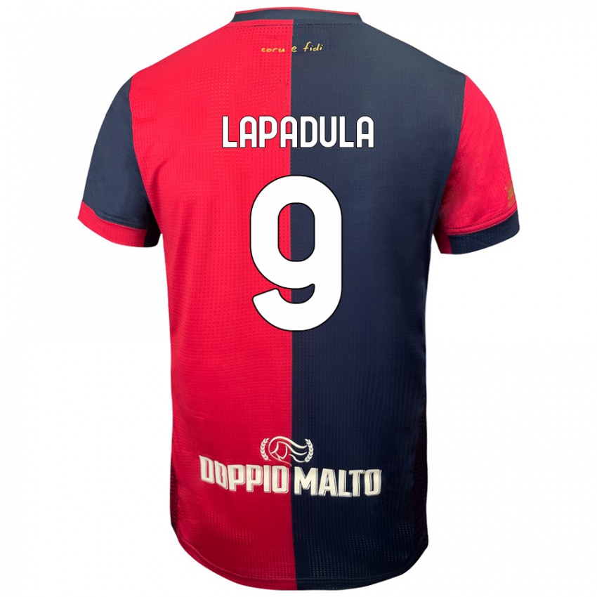 Herren Gianluca Lapadula #9 Rot Dunkleres Blau Heimtrikot Trikot 2024/25 T-Shirt Österreich