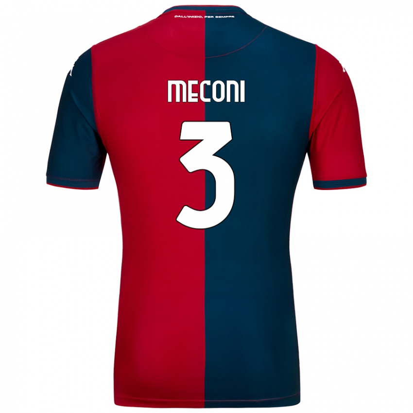 Herren Edoardo Meconi #3 Rot Dunkelblau Heimtrikot Trikot 2024/25 T-Shirt Österreich